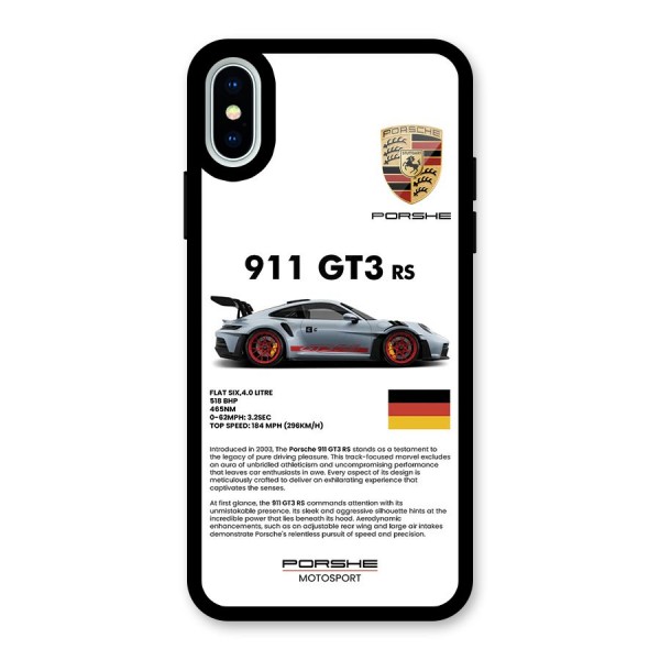 Supercar Features Glass Back Case for iPhone X