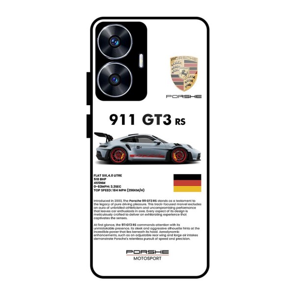 Supercar Features Glass Back Case for realme C55