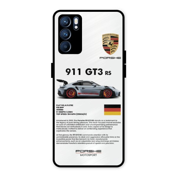 Supercar Features Metal Back Case for Oppo Reno6 5G