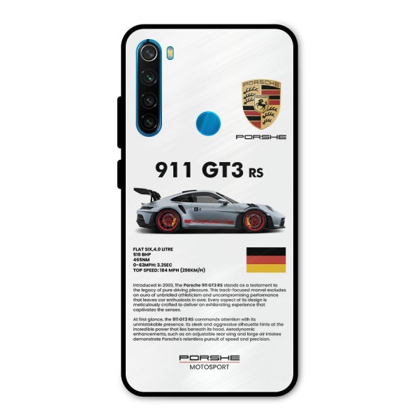 Supercar Features Metal Back Case for Redmi Note 8