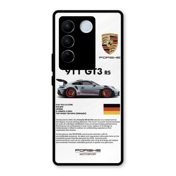 Supercar Features Metal Back Case for Vivo V27 Pro