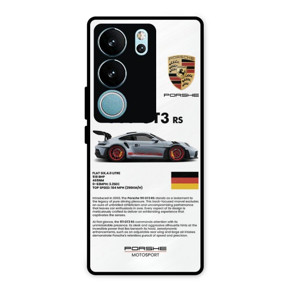 Supercar Features Metal Back Case for Vivo V29 Pro