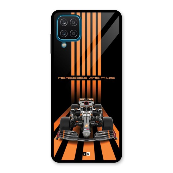 Supercar On Track Glass Back Case for Galaxy A12