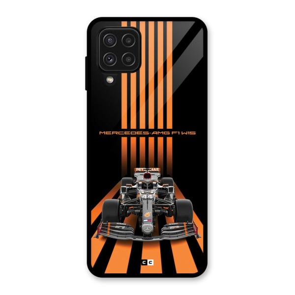 Supercar On Track Glass Back Case for Galaxy A22 4G