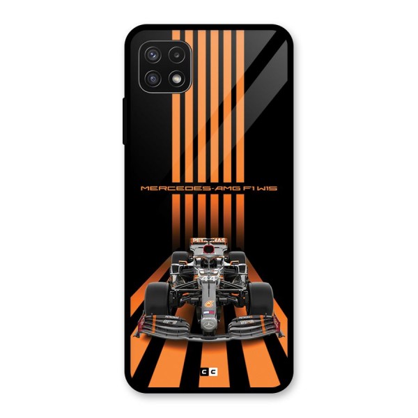 Supercar On Track Glass Back Case for Galaxy A22 5G