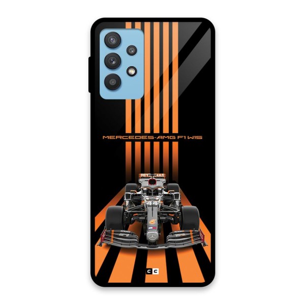 Supercar On Track Glass Back Case for Galaxy M32 5G