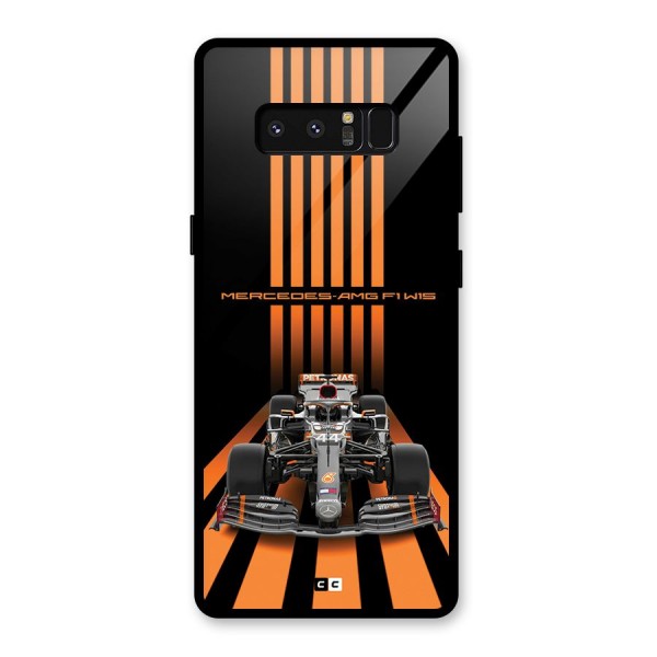 Supercar On Track Glass Back Case for Galaxy Note 8