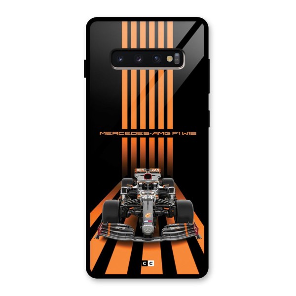 Supercar On Track Glass Back Case for Galaxy S10 Plus