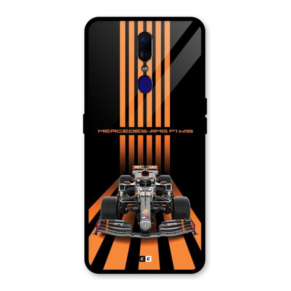 Supercar On Track Glass Back Case for Oppo F11