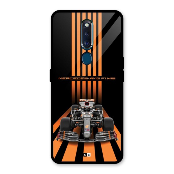 Supercar On Track Glass Back Case for Oppo F11 Pro