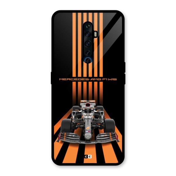 Supercar On Track Glass Back Case for Oppo Reno2 F