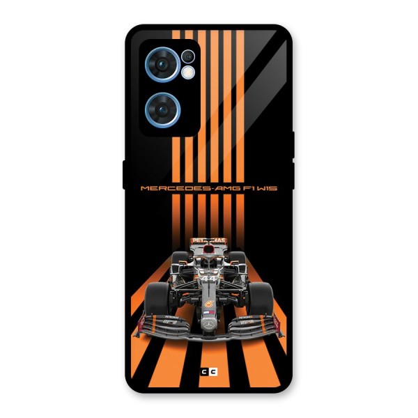 Supercar On Track Glass Back Case for Oppo Reno7 5G