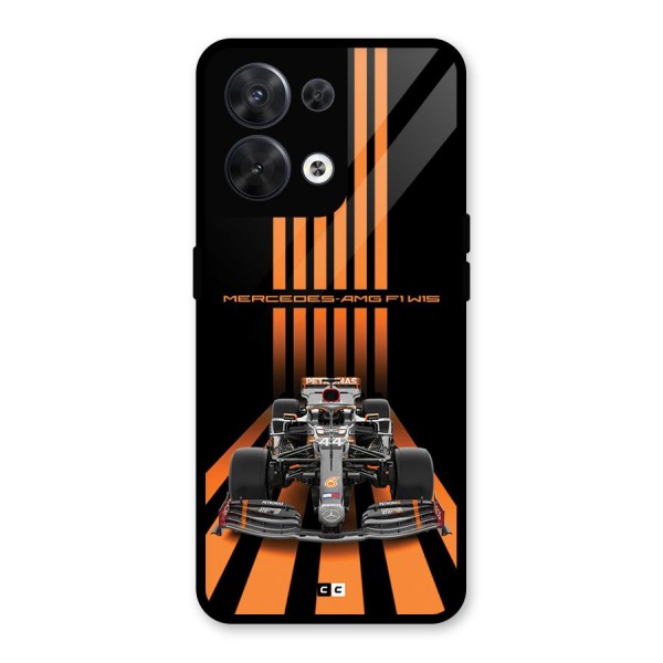 Supercar On Track Glass Back Case for Oppo Reno8 5G