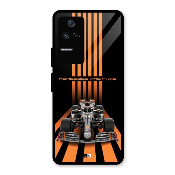 Supercar On Track Glass Back Case for Poco F4 5G