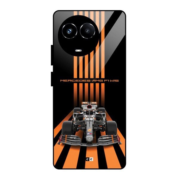 Supercar On Track Glass Back Case for Realme 11X