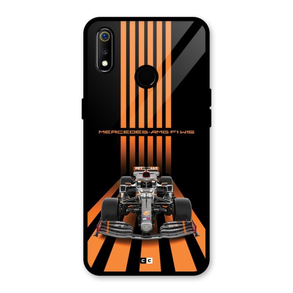 Supercar On Track Glass Back Case for Realme 3i