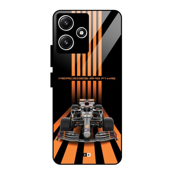 Supercar On Track Glass Back Case for Redmi 12 5G