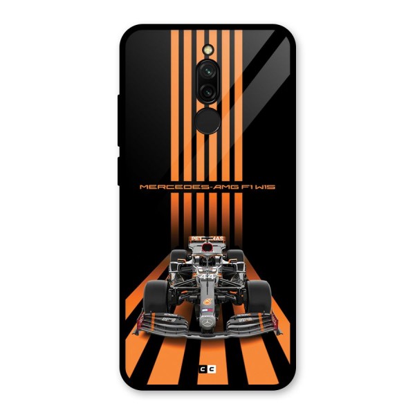 Supercar On Track Glass Back Case for Redmi 8