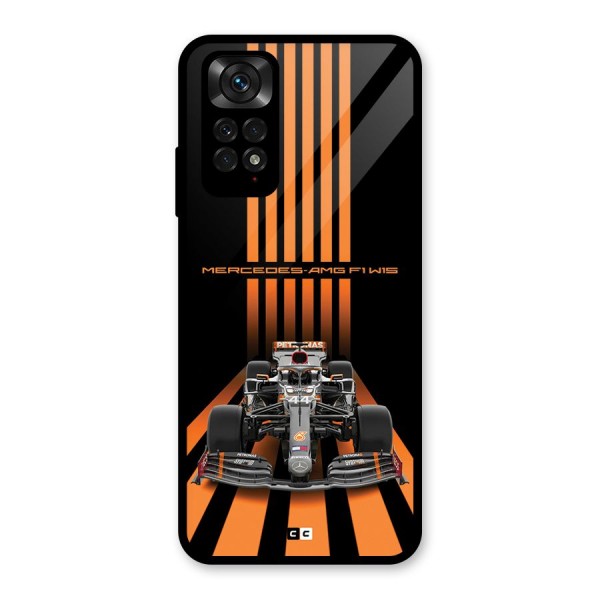 Supercar On Track Glass Back Case for Redmi Note 11S