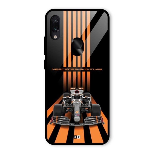 Supercar On Track Glass Back Case for Redmi Note 7