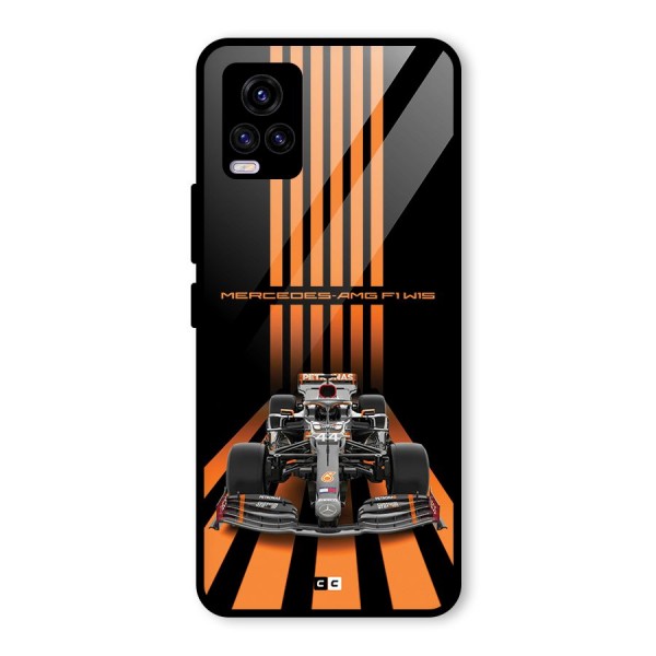 Supercar On Track Glass Back Case for Vivo V20 2021