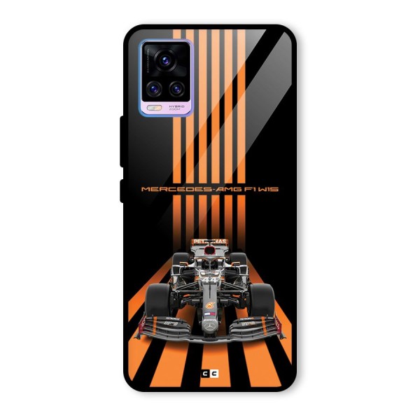 Supercar On Track Glass Back Case for Vivo V20 Pro