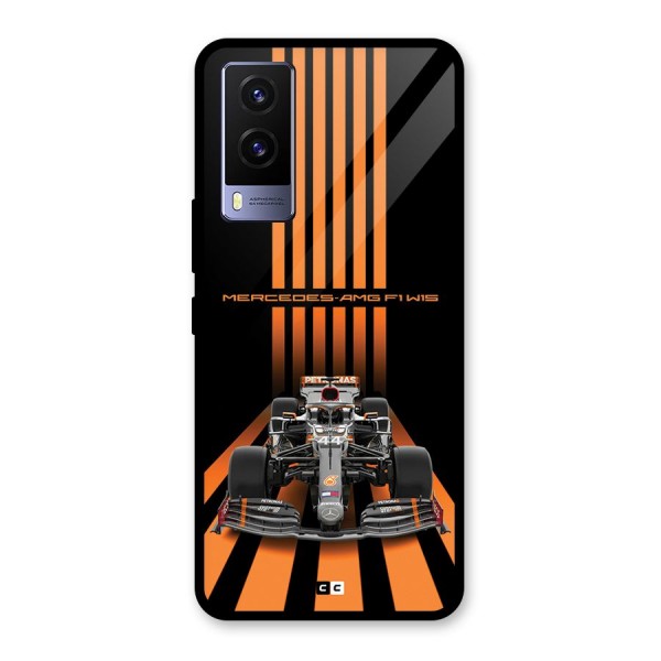 Supercar On Track Glass Back Case for Vivo V21e 5G