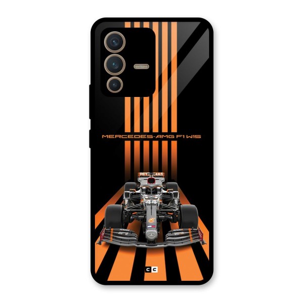 Supercar On Track Glass Back Case for Vivo V23 5G