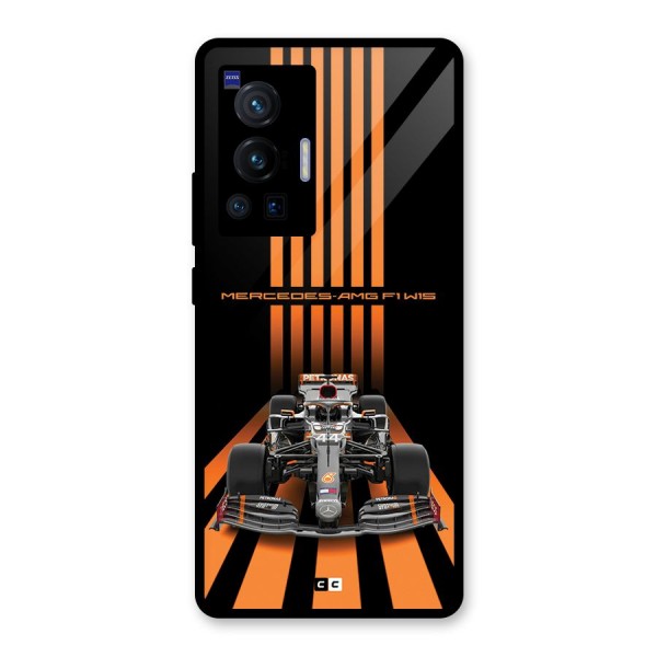 Supercar On Track Glass Back Case for Vivo X70 Pro