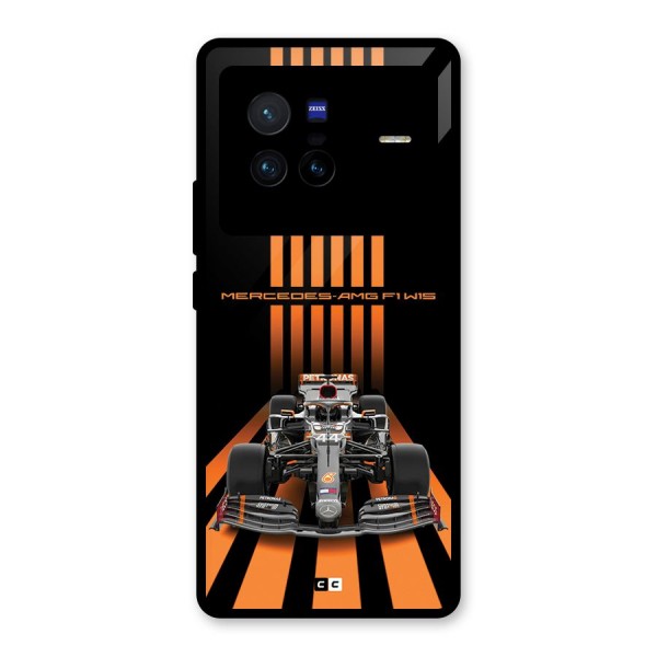 Supercar On Track Glass Back Case for Vivo X80