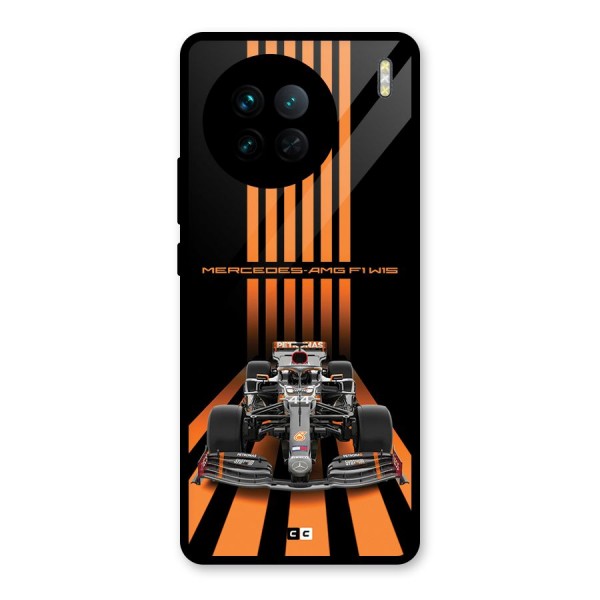 Supercar On Track Glass Back Case for Vivo X90