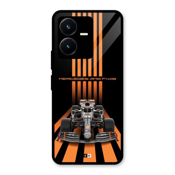 Supercar On Track Glass Back Case for Vivo Y22