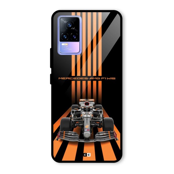 Supercar On Track Glass Back Case for Vivo Y73