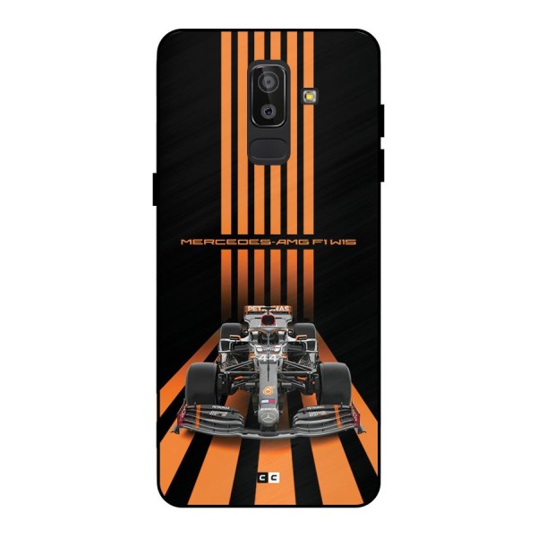 Supercar On Track Metal Back Case for Galaxy J8