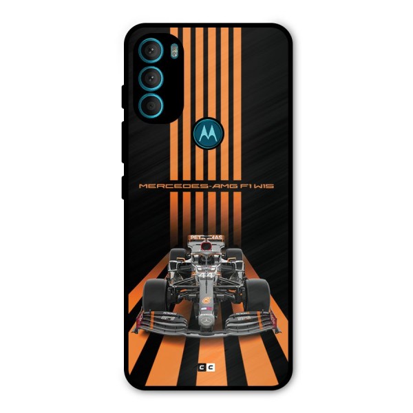 Supercar On Track Metal Back Case for Moto G71 5G