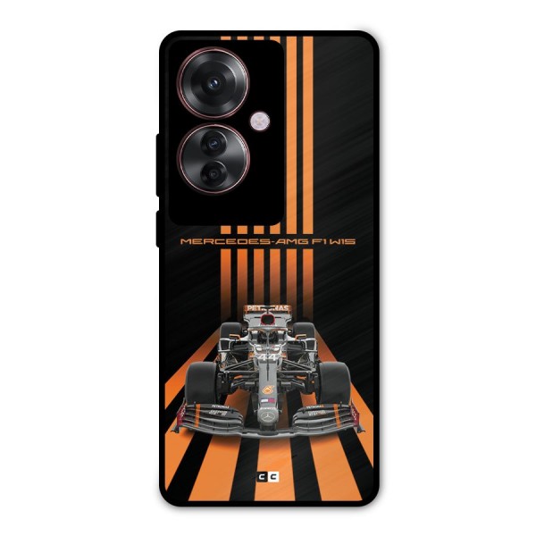 Supercar On Track Metal Back Case for Oppo F25 Pro