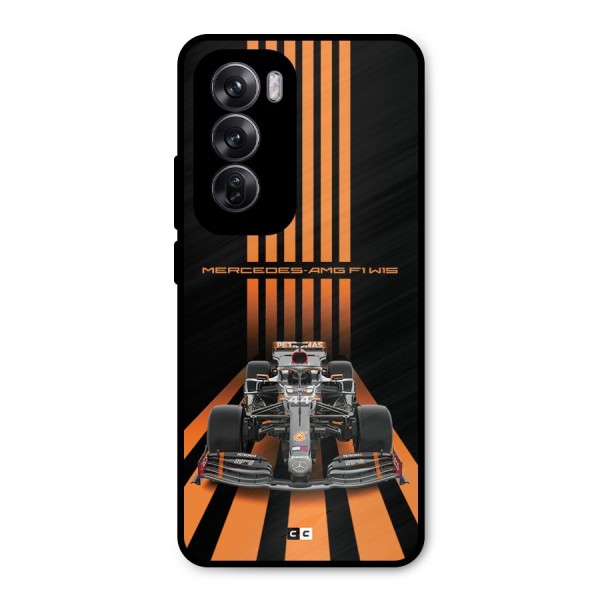 Supercar On Track Metal Back Case for Oppo Reno12 Pro