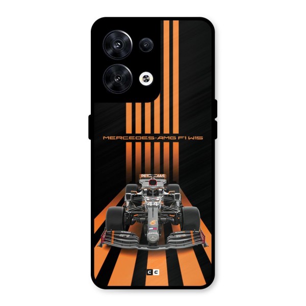 Supercar On Track Metal Back Case for Oppo Reno8 5G