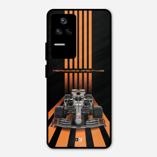 Supercar On Track Metal Back Case for Poco F4 5G