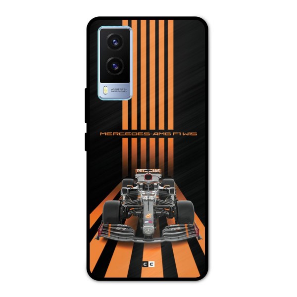 Supercar On Track Metal Back Case for Vivo V21e 5G