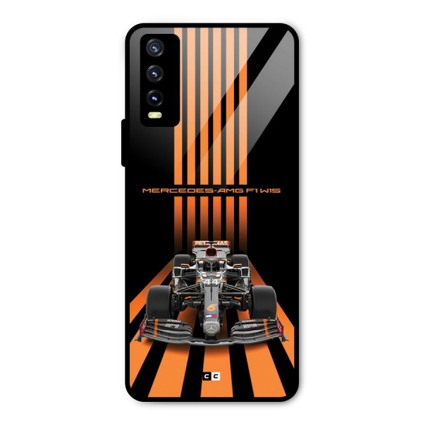 Supercar On Track Metal Back Case for Vivo Y20 2021