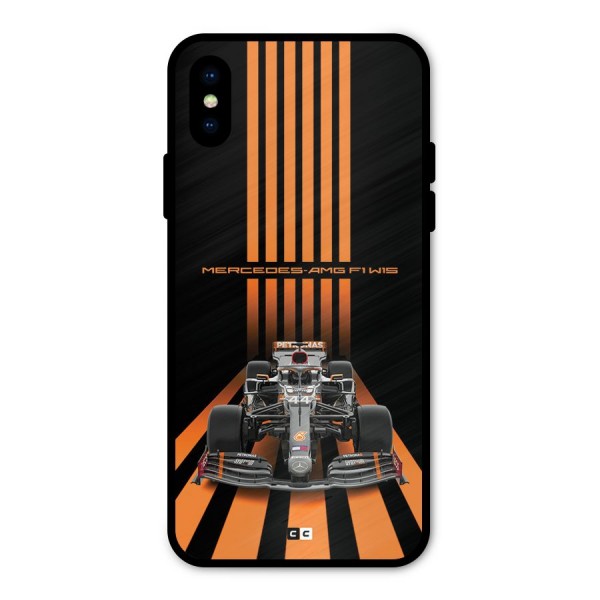 Supercar On Track Metal Back Case for iPhone X