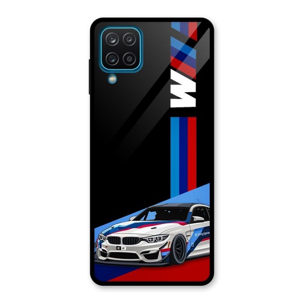 Supercar Stance Glass Back Case for Galaxy A12