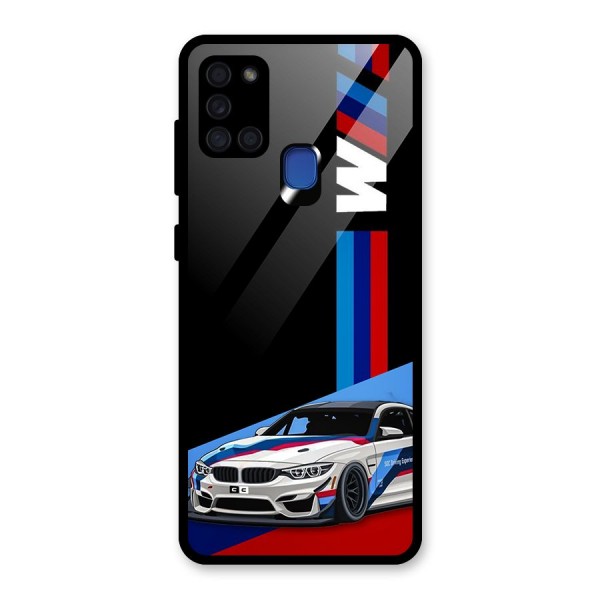 Supercar Stance Glass Back Case for Galaxy A21s