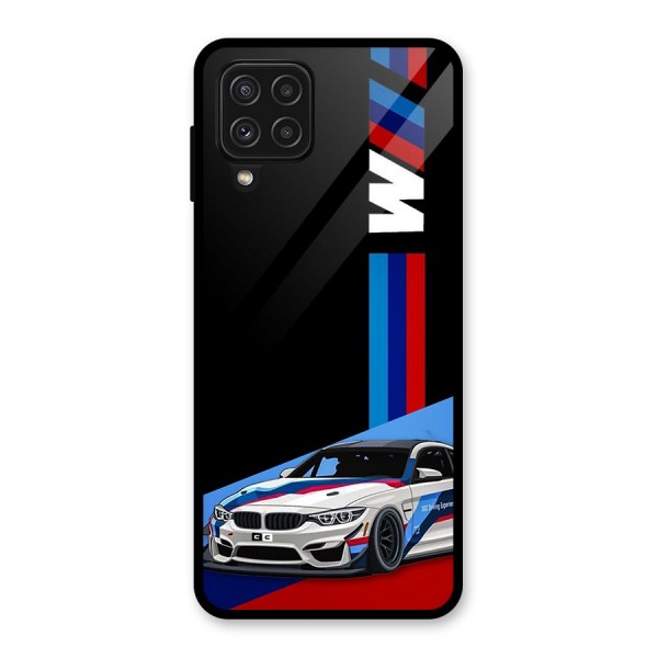 Supercar Stance Glass Back Case for Galaxy A22 4G