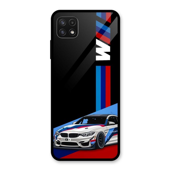 Supercar Stance Glass Back Case for Galaxy A22 5G