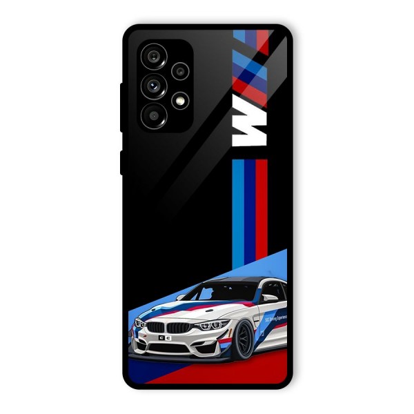 Supercar Stance Glass Back Case for Galaxy A73 5G