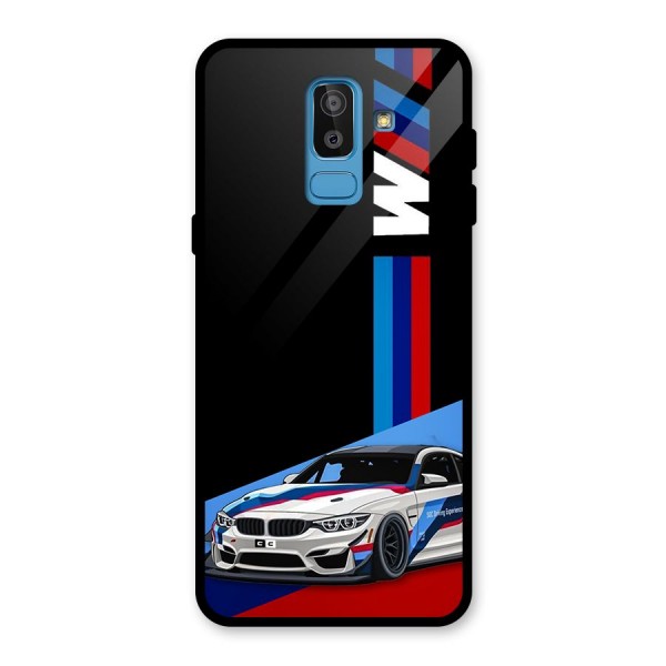 Supercar Stance Glass Back Case for Galaxy J8