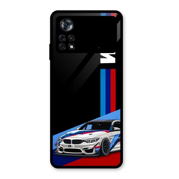 Supercar Stance Glass Back Case for Poco X4 Pro 5G