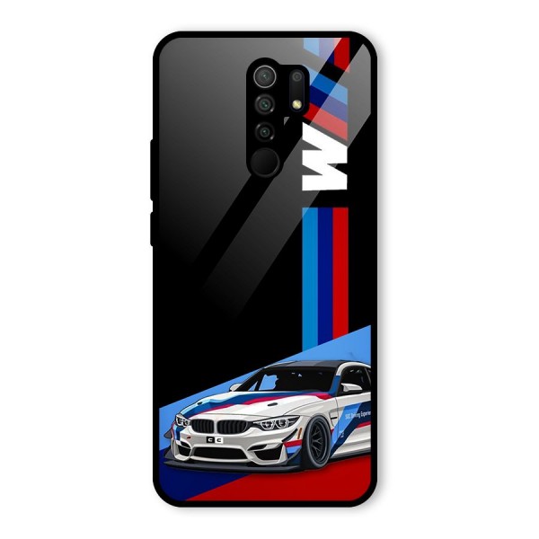 Supercar Stance Glass Back Case for Redmi 9 Prime